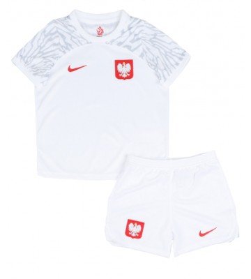 Polen Hjemmedraktsett Barn VM 2022 Kortermet (+ Korte bukser)
